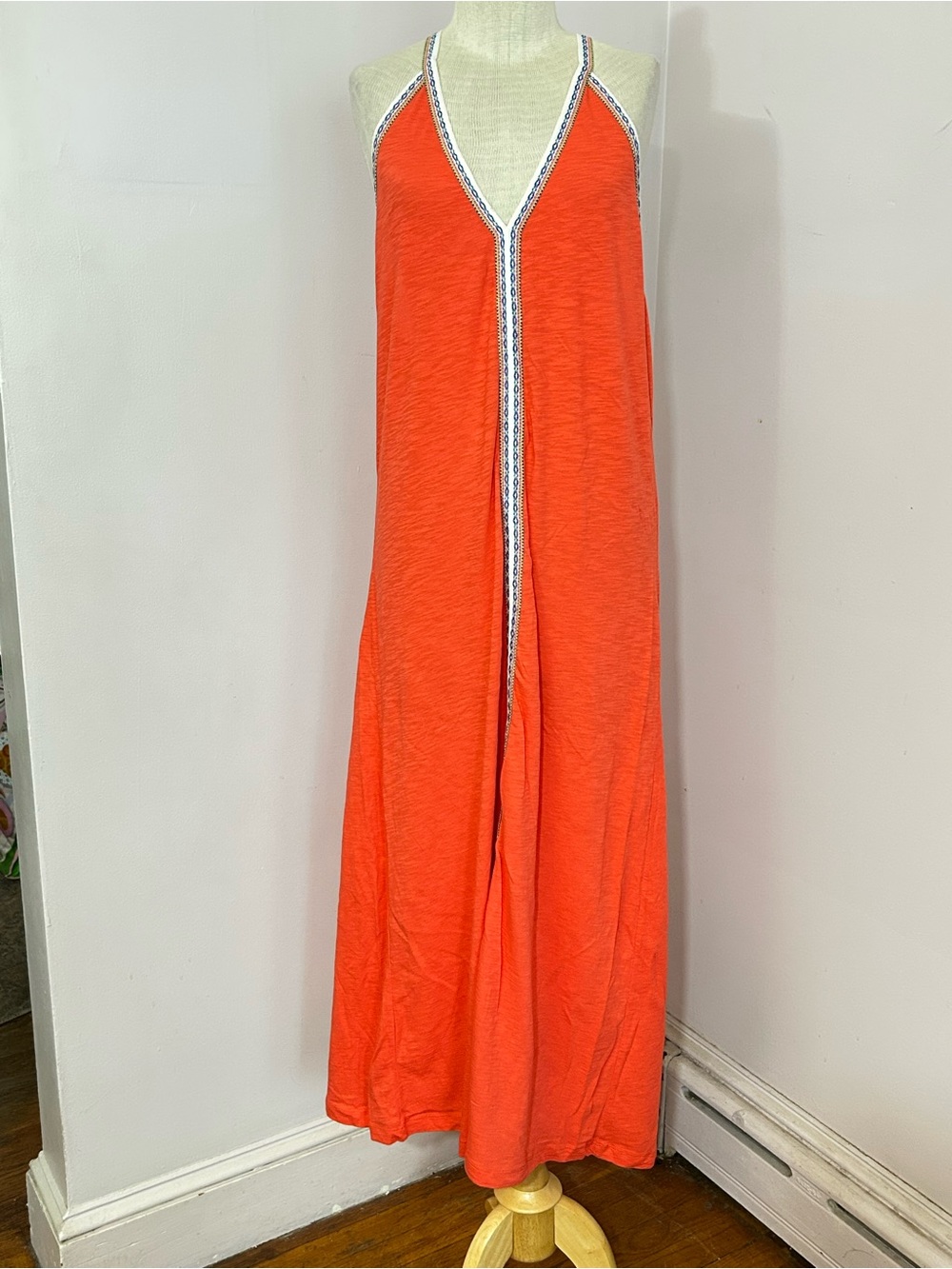 Pitusa Inca Pima Cotton Modal Beach Dress Coverup Orange Petite - Picture 2 of 10